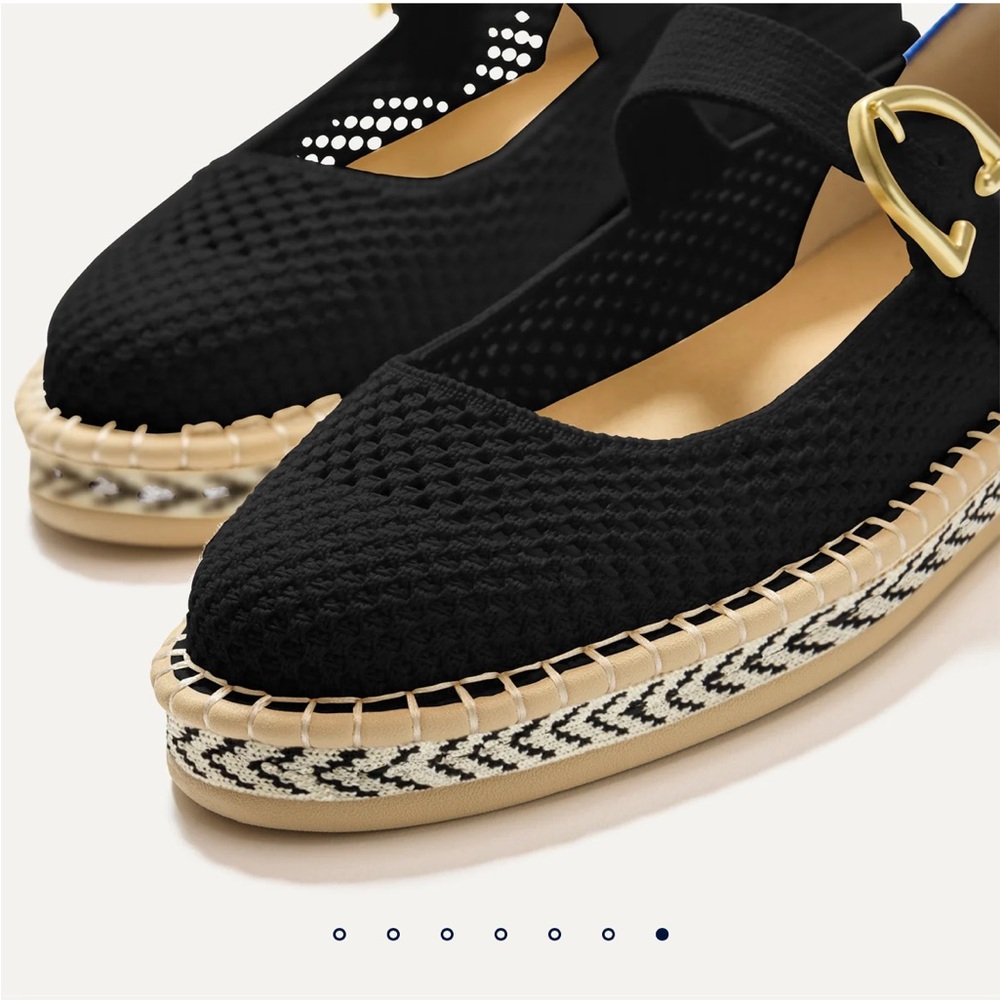 Black Espadrille Flats